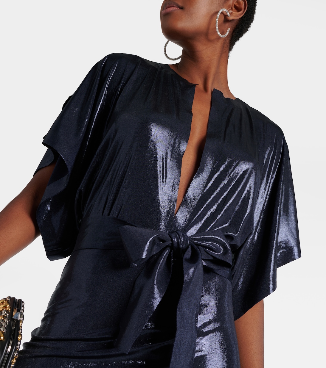 Obie lamé gown | Norma Kamali