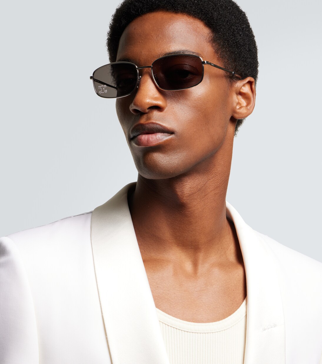 Triomphe Rhinestone 02 rectangular sunglasses | Celine Eyewear