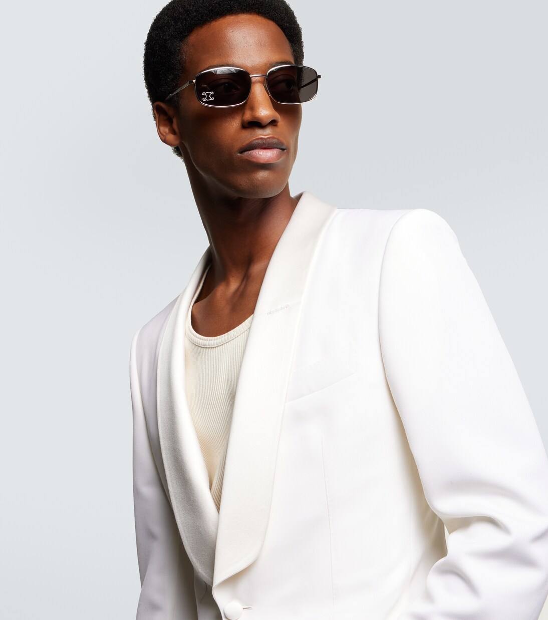 Triomphe Rhinestone 02 rectangular sunglasses | Celine Eyewear