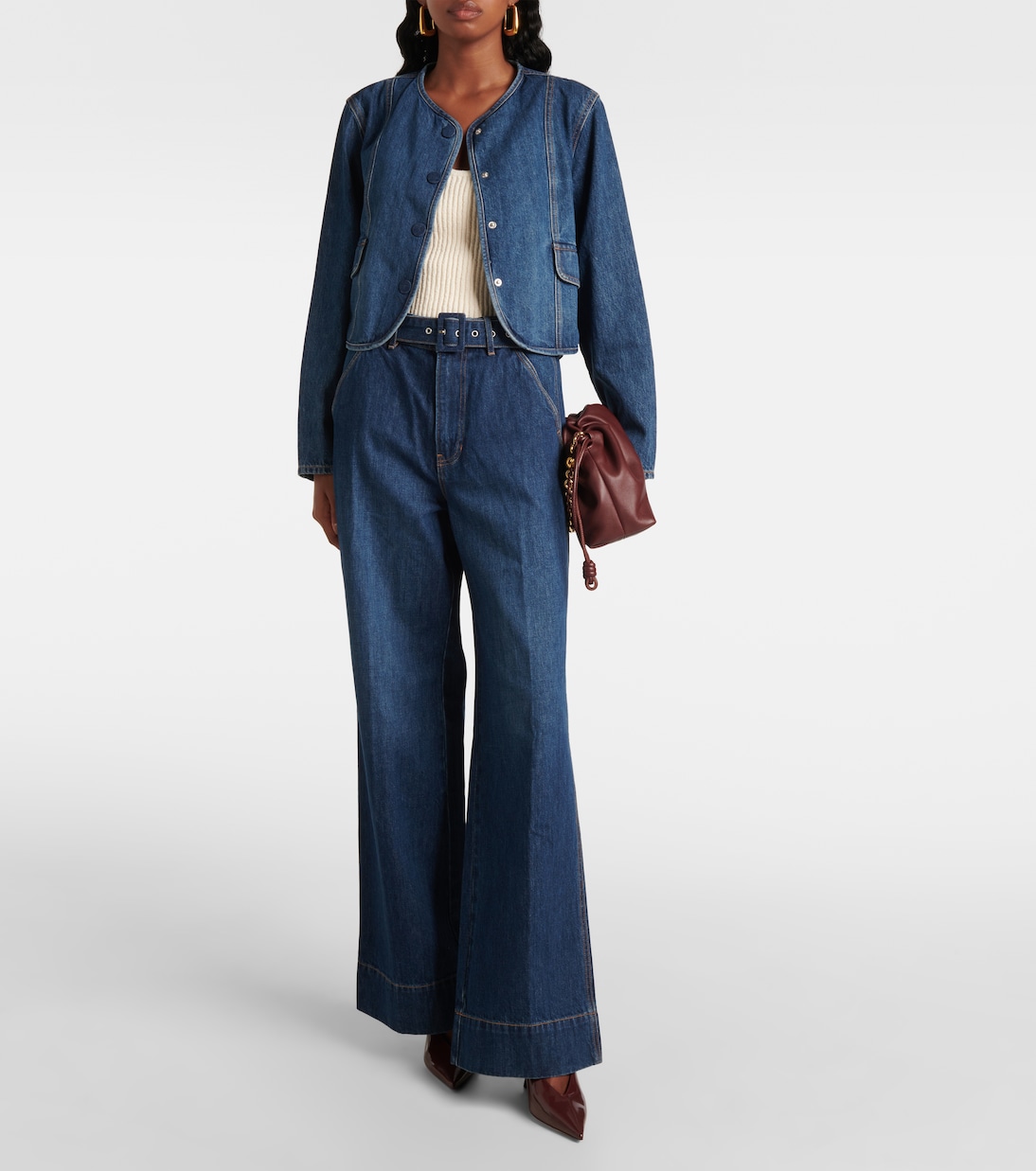 High-Rise Wide-Leg Jeans Taylor | Veronica Beard