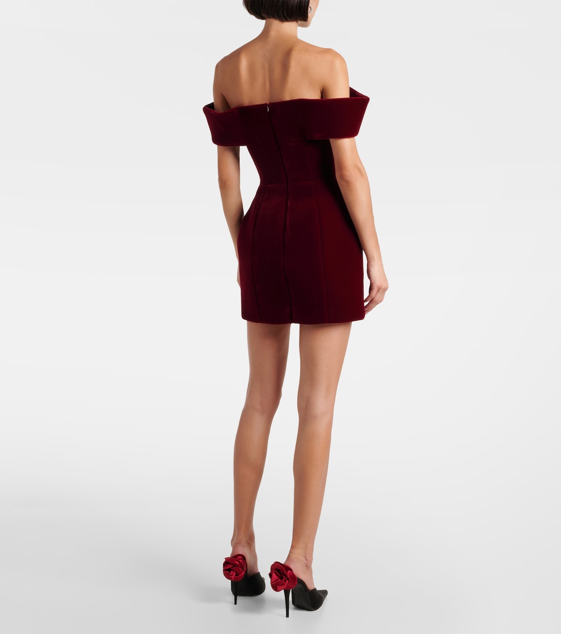 Abito corto monospalla in velluto | David Koma