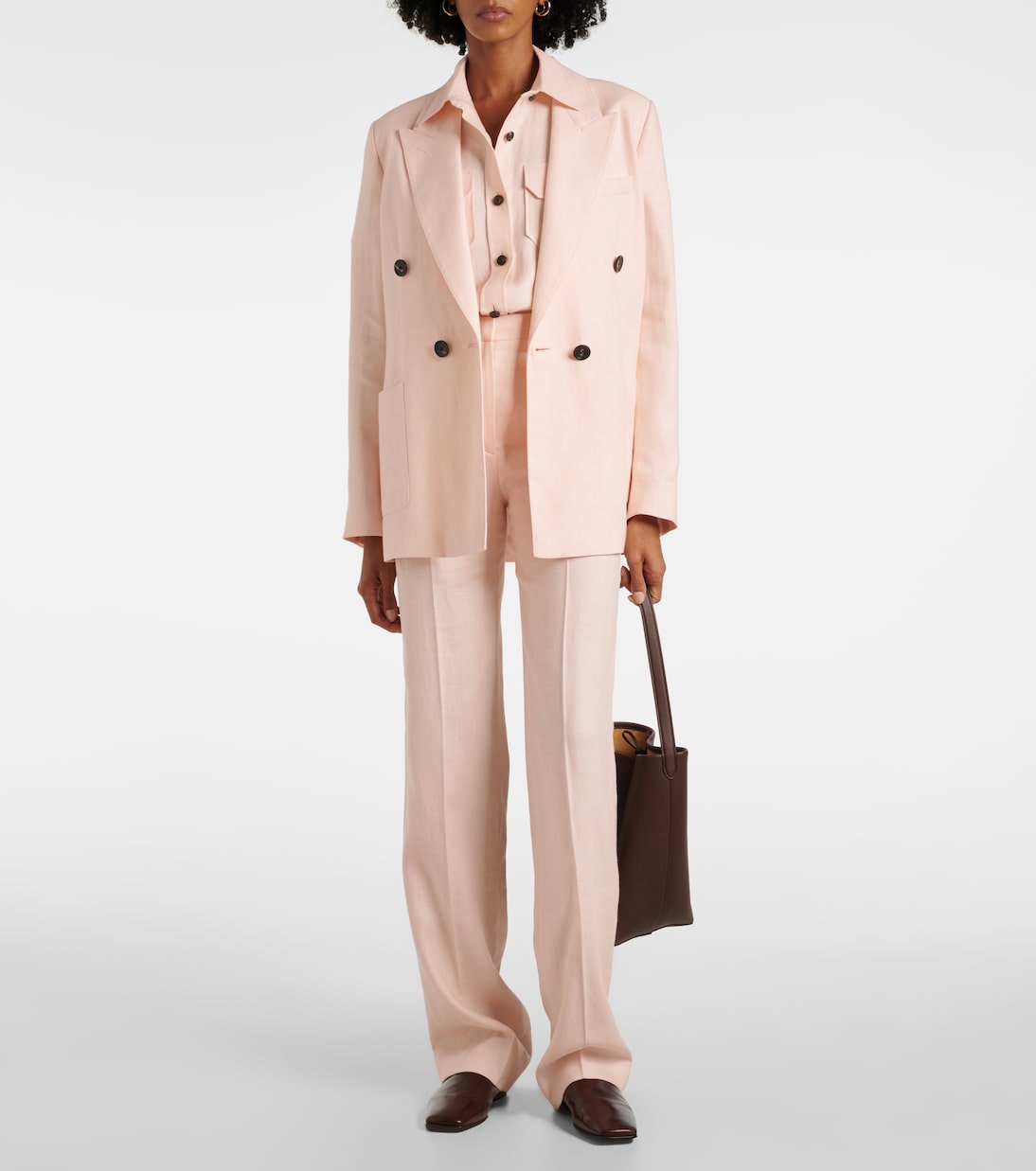 Goldie linen and wool straight pants | Loro Piana