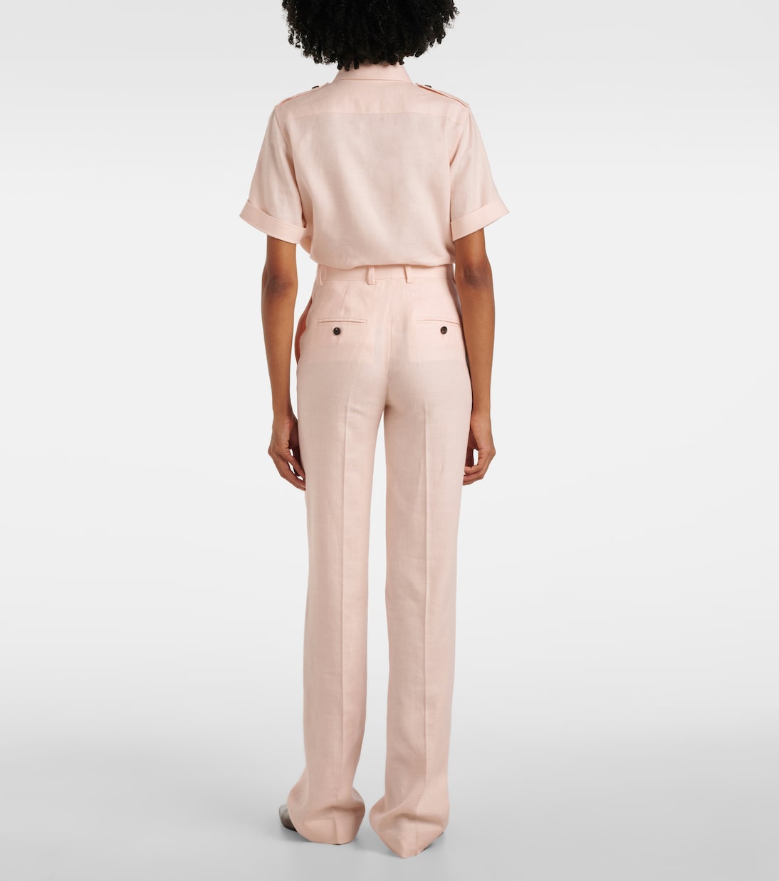 Goldie linen and wool straight pants | Loro Piana