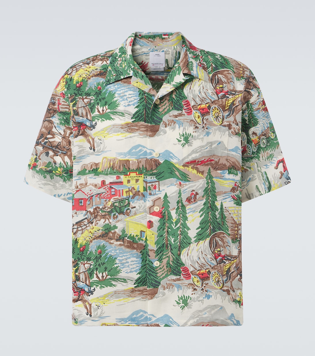 Crosby printed silk-blend bowling shirt | Visvim