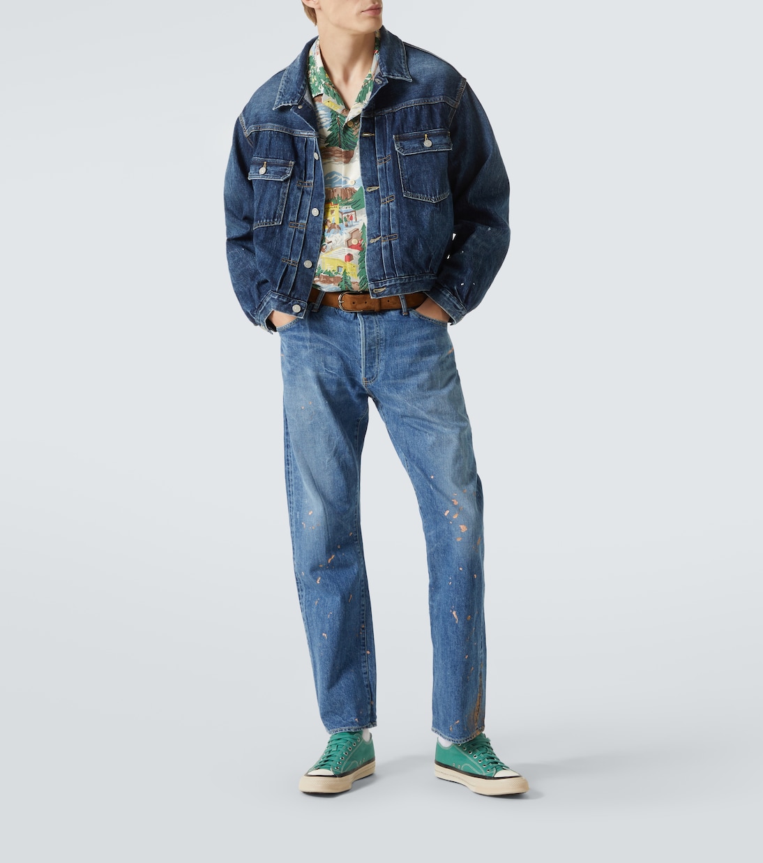 Crosby printed silk-blend bowling shirt | Visvim