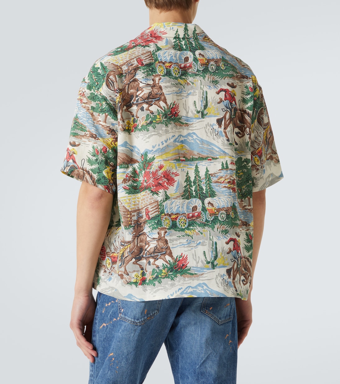 Crosby printed silk-blend bowling shirt | Visvim