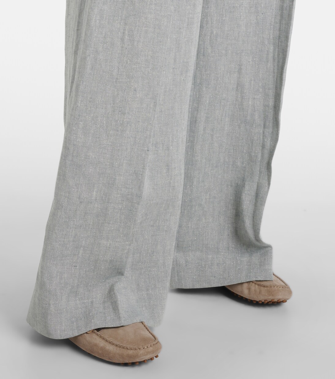 Linen-blend wide-leg pants | Brunello Cucinelli