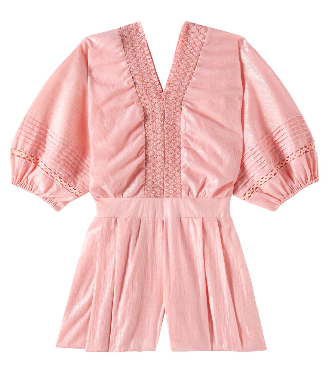Chantal embroidered cotton romper | Poupette St Barth Kids