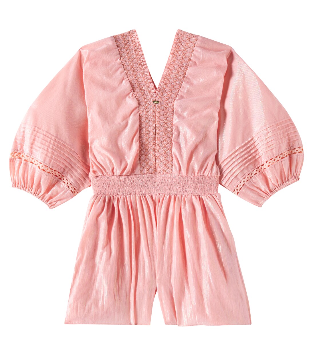 Chantal embroidered cotton romper | Poupette St Barth Kids
