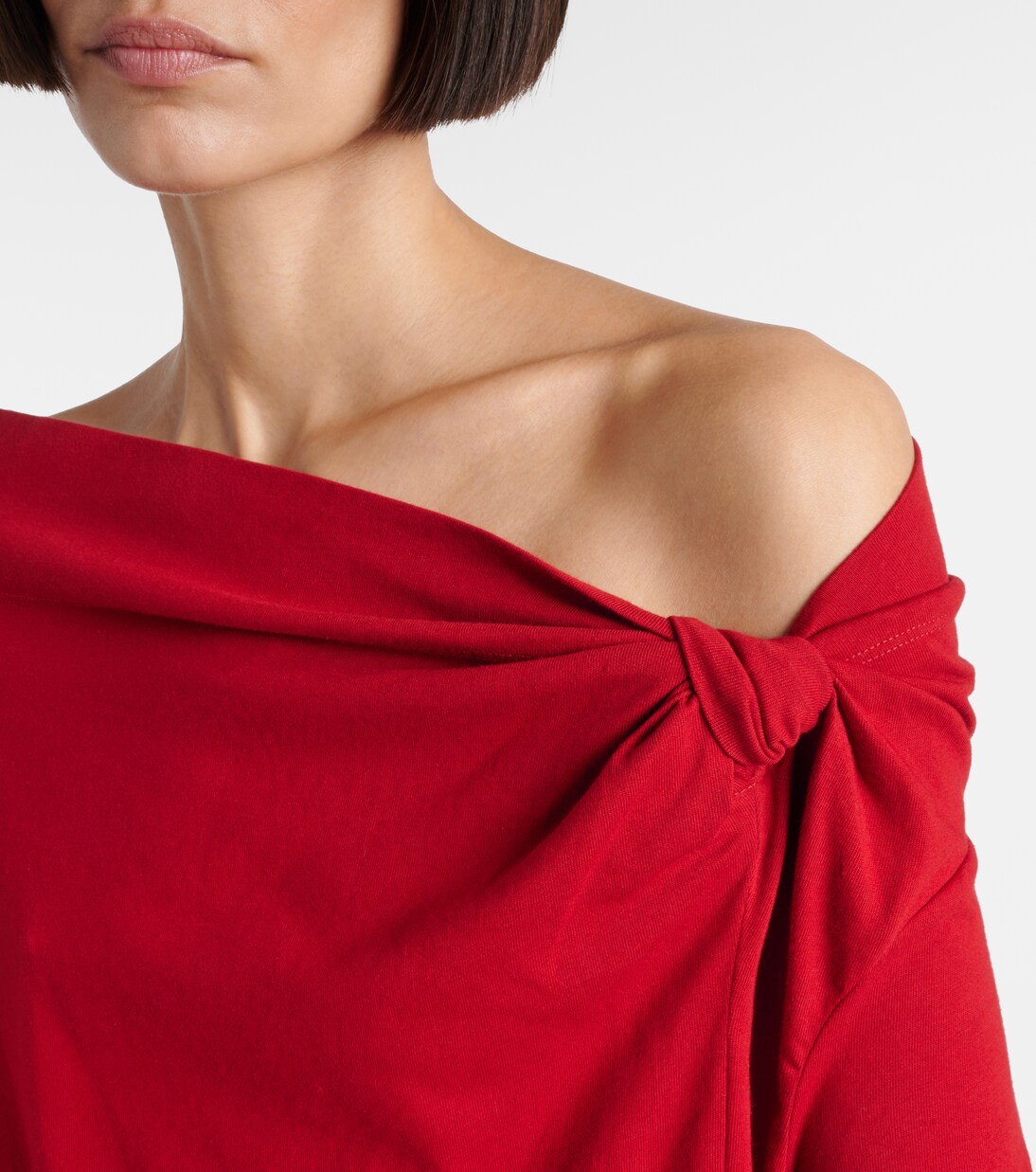 Gathered cotton jersey top | Dries Van Noten