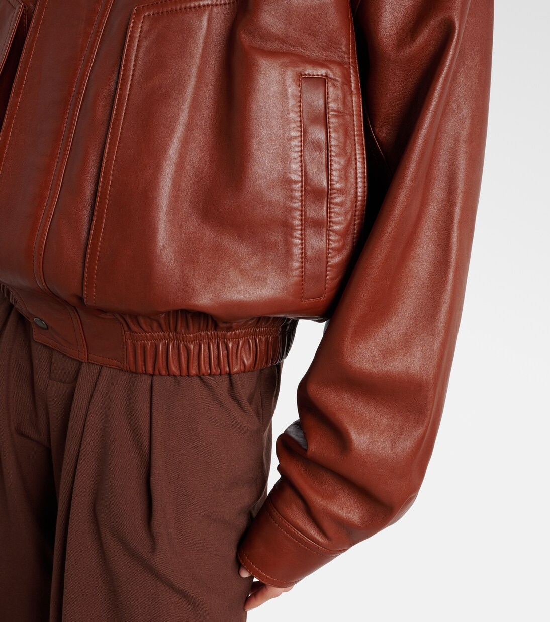 Leather bomber jacket | Saint Laurent