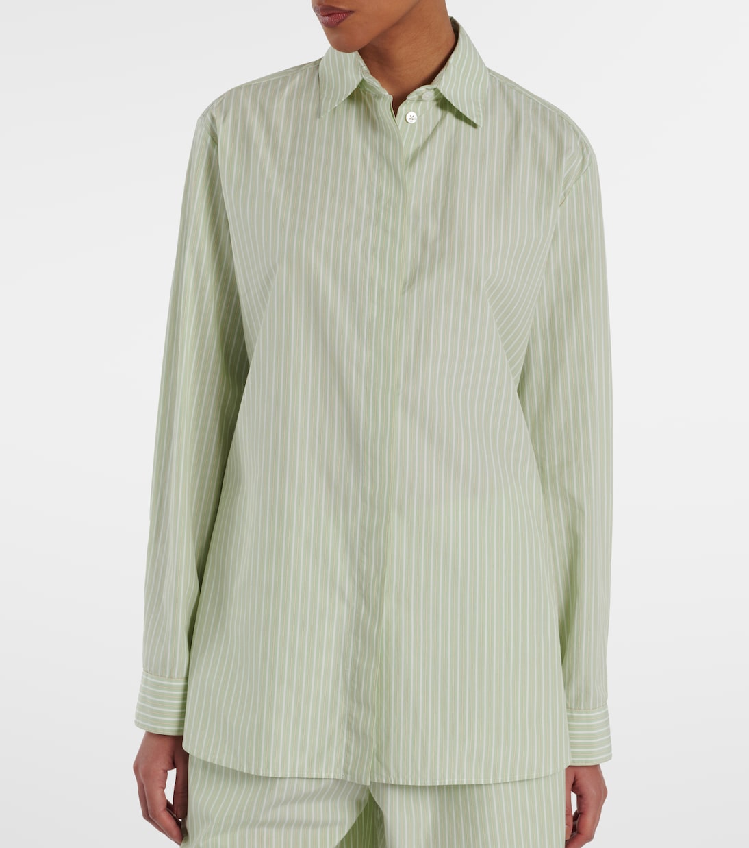 Vanda striped cotton shirt | The Row
