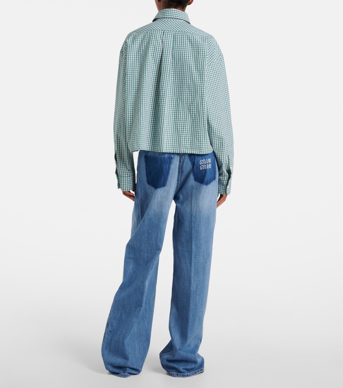 Cropped-Hemd aus Baumwolle | Miu Miu