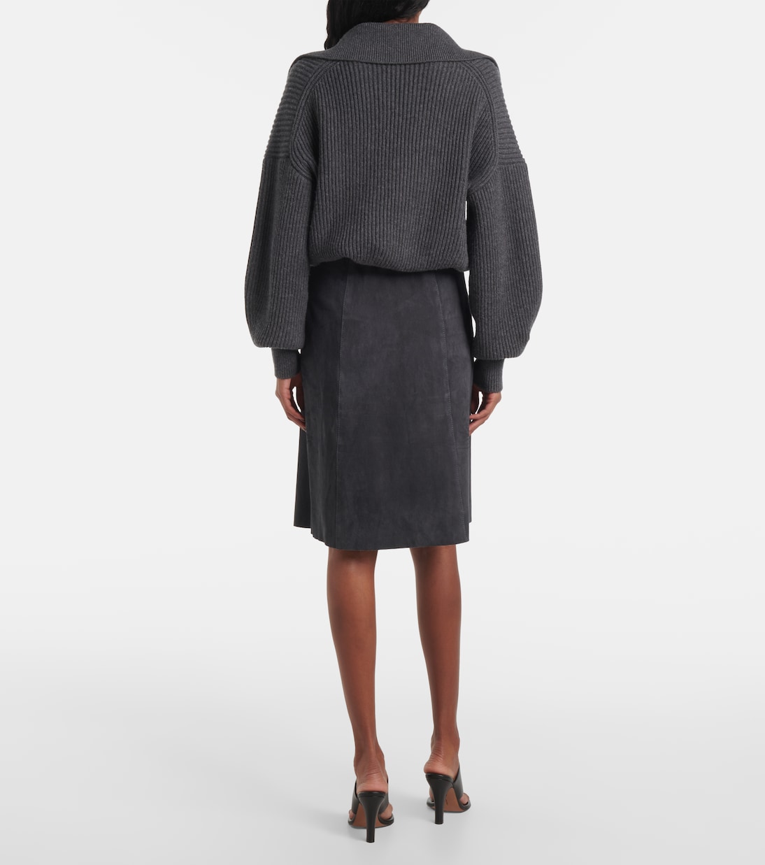 Midirock aus Veloursleder | Joseph