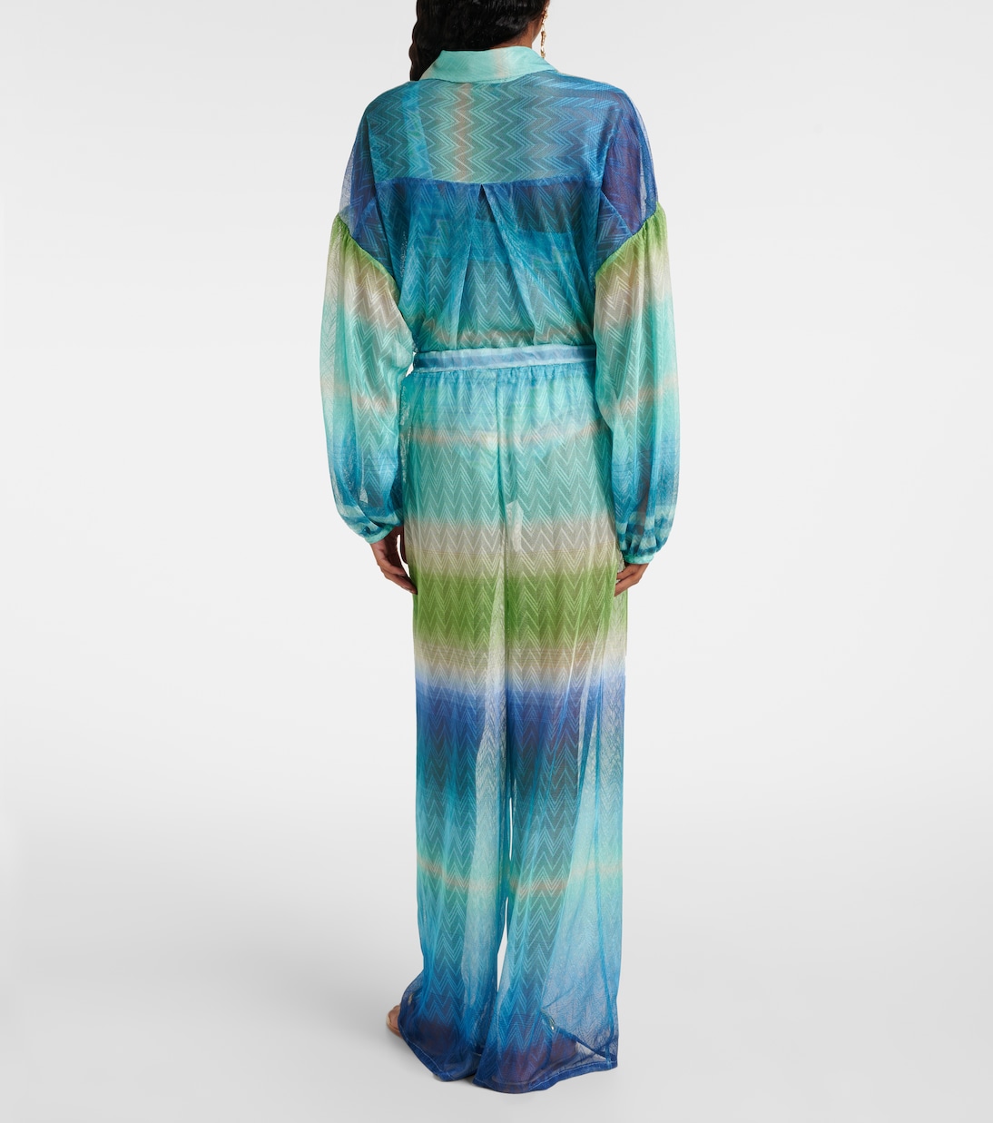 Weite Hose aus Häkelstrick | Missoni