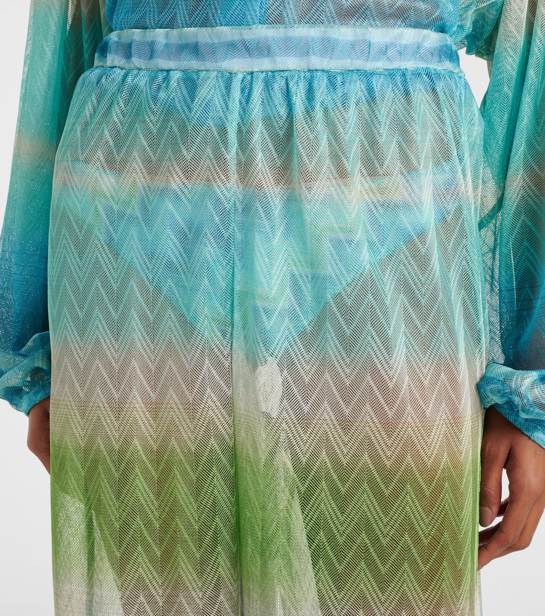 Weite Hose aus Häkelstrick | Missoni