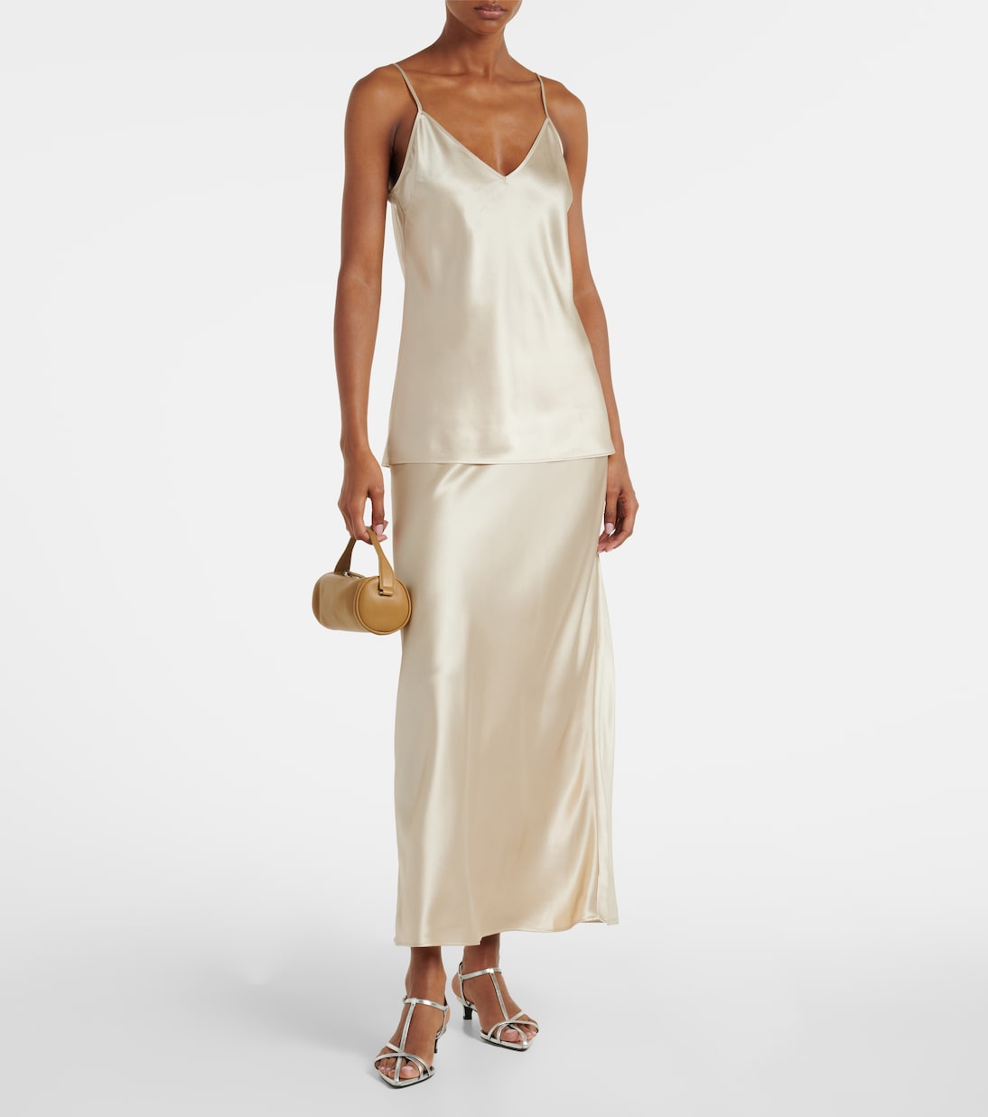 Isaak silk satin maxi skirt | Joseph