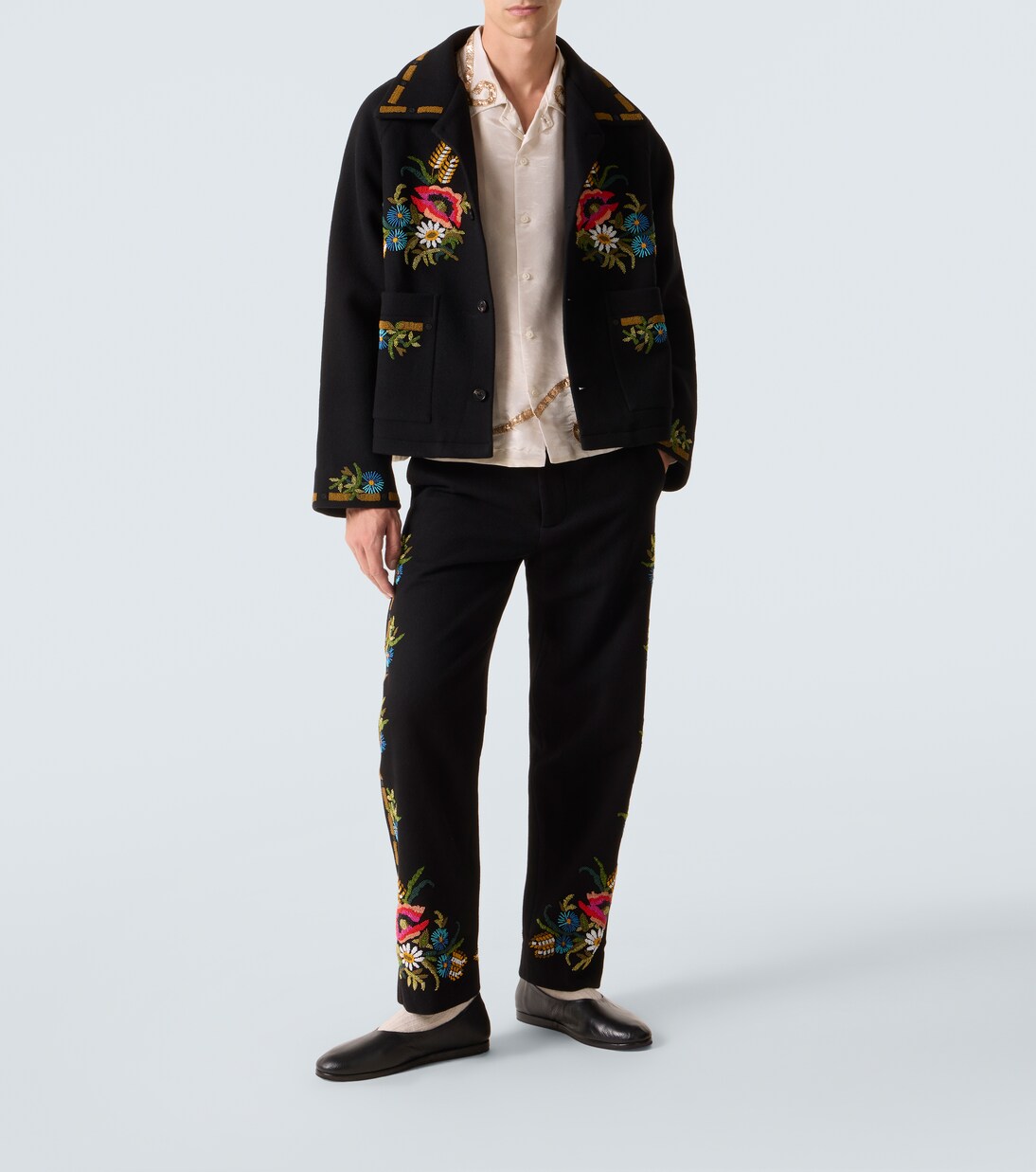 Giacca Beaded Aquitaine in lana con perline | Bode