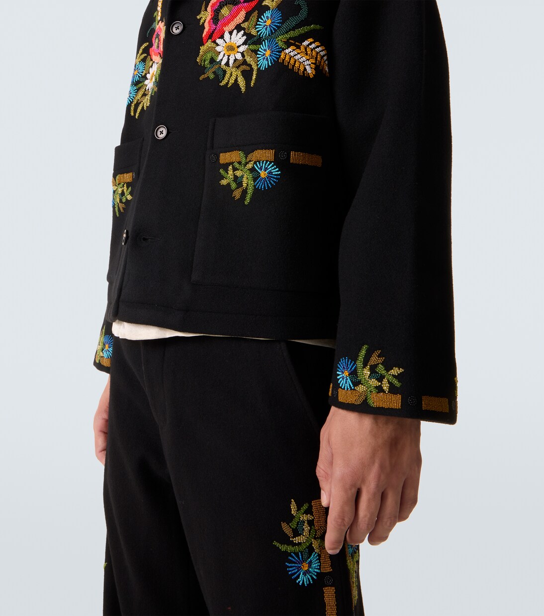 Giacca Beaded Aquitaine in lana con perline | Bode