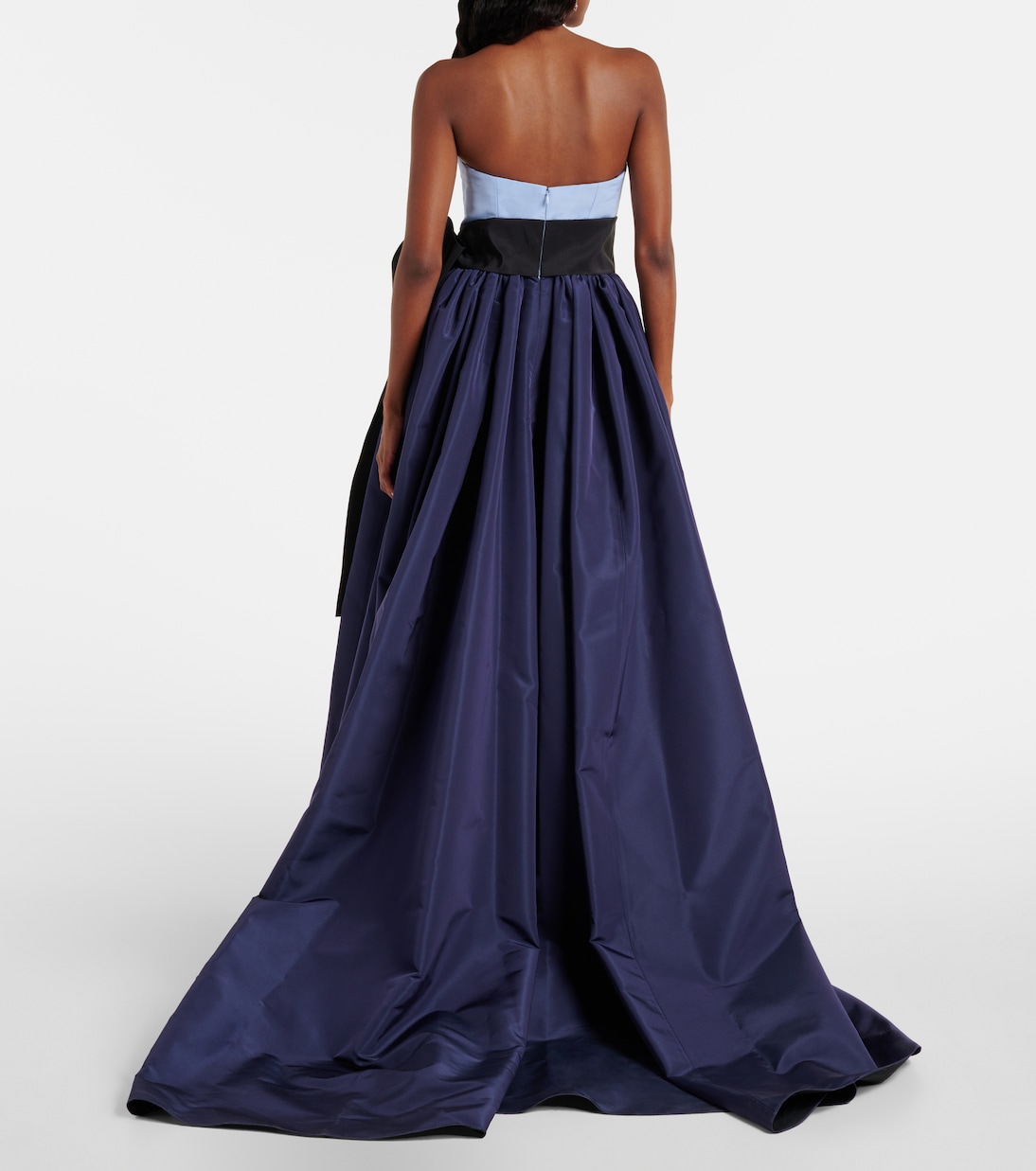 Abito bustier in seta con cintura  | Carolina Herrera