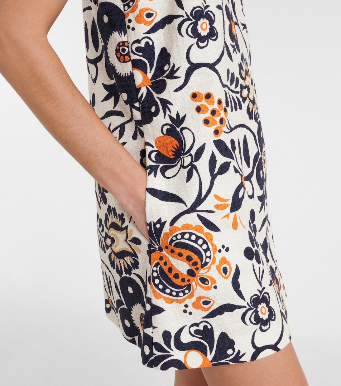 Racer printed cotton poplin minidress | La DoubleJ
