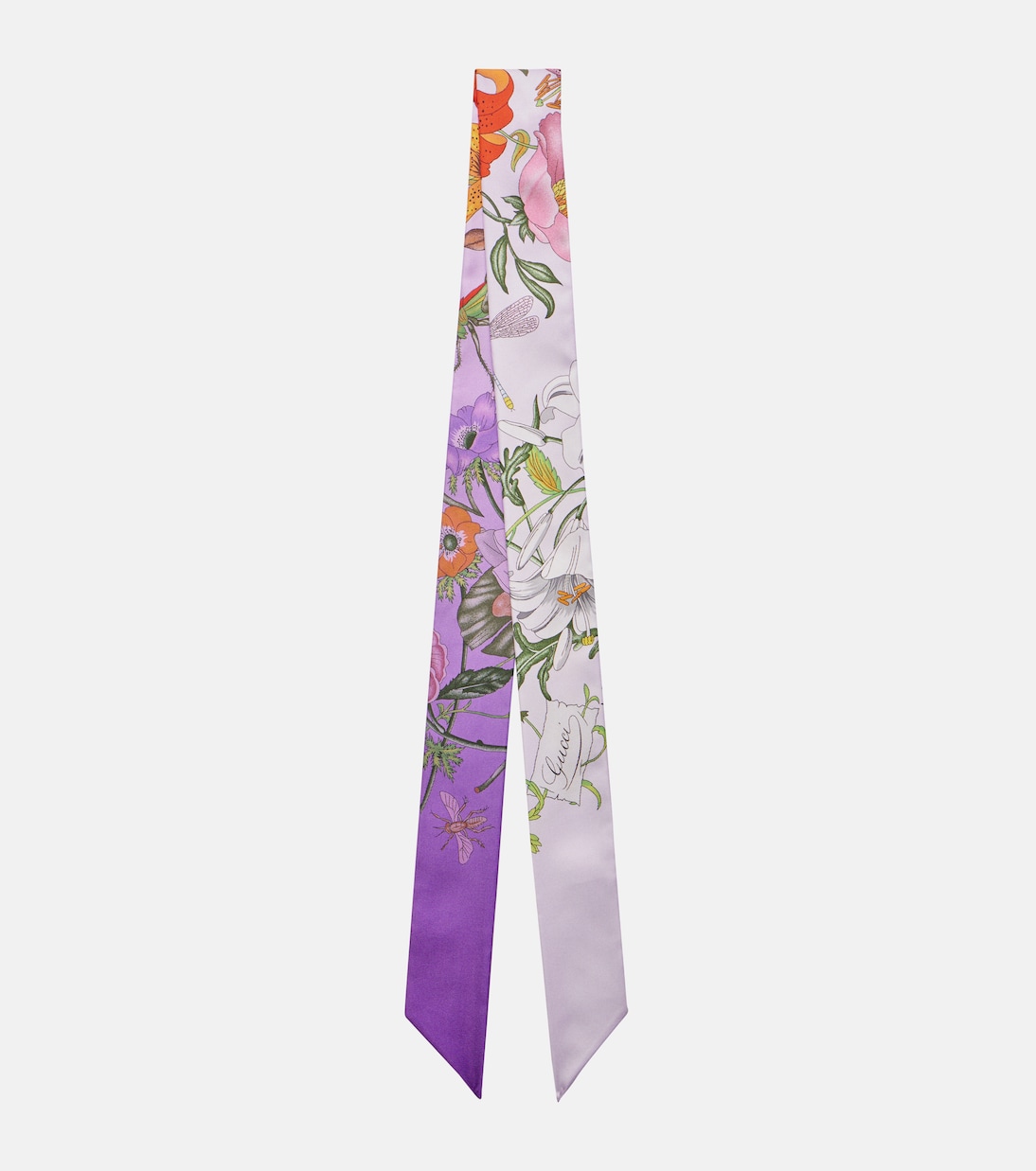 Floral silk twill scarf | Gucci