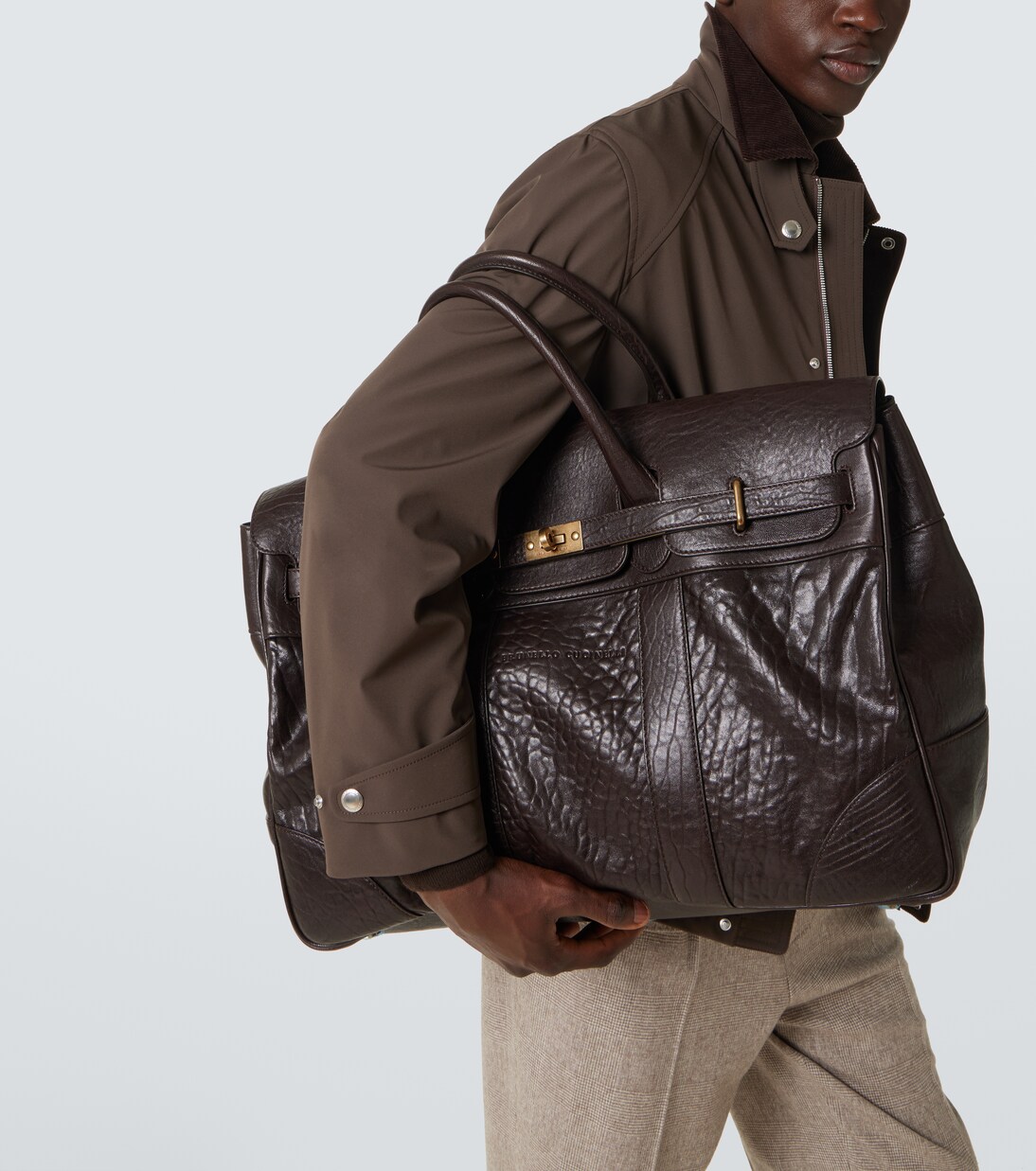 Leather duffel bag | Brunello Cucinelli
