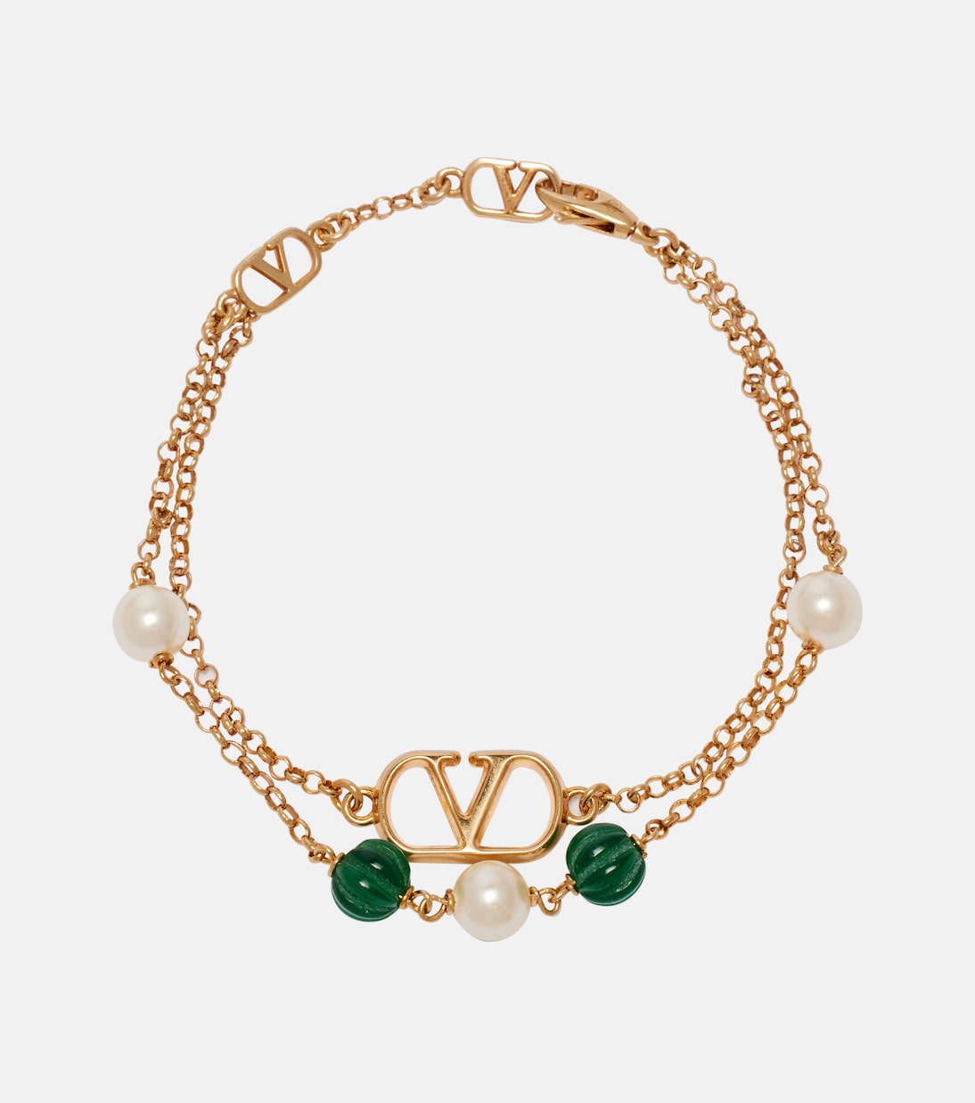 VLogo beaded Swarovski® pearls bracelet | Valentino