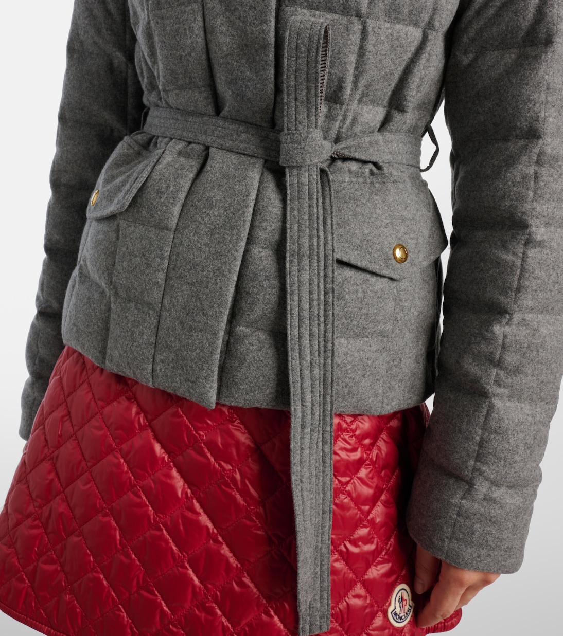 Belted quilted down jacket | Moncler