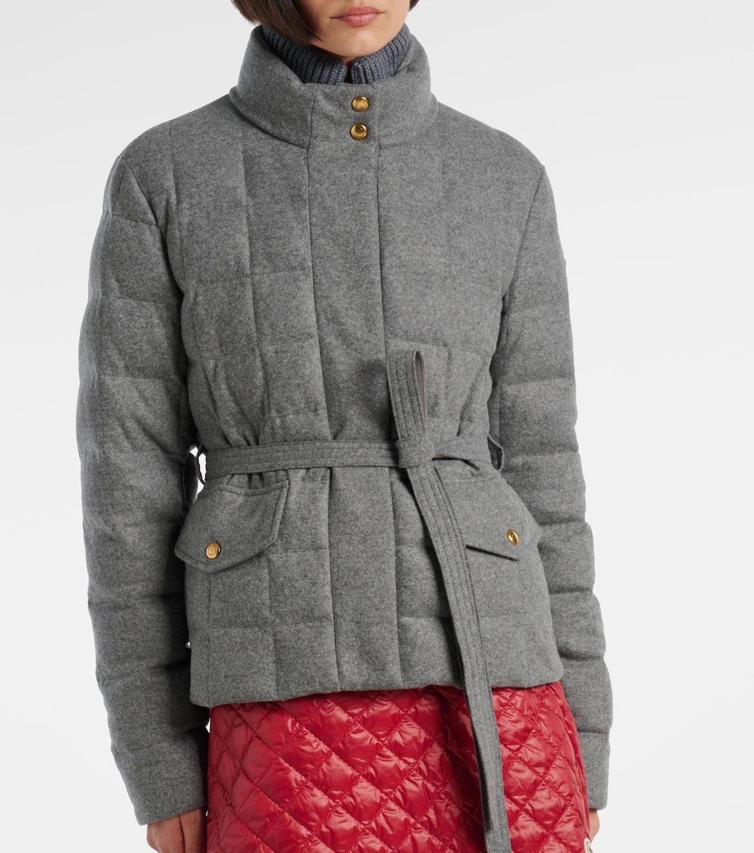 Belted quilted down jacket | Moncler