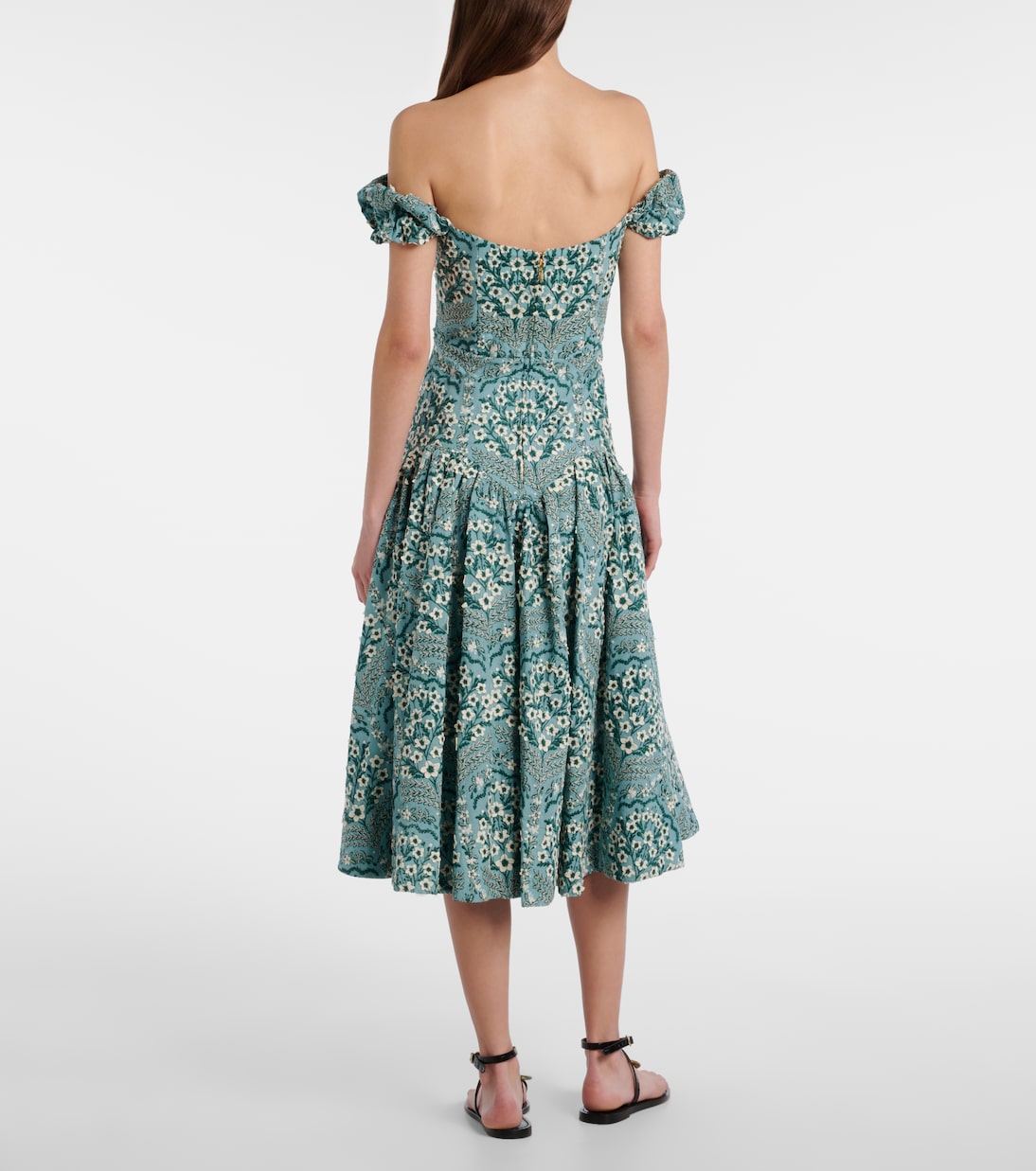 Besticktes Midikleid Siembra aus Baumwolle | Agua by Agua Bendita