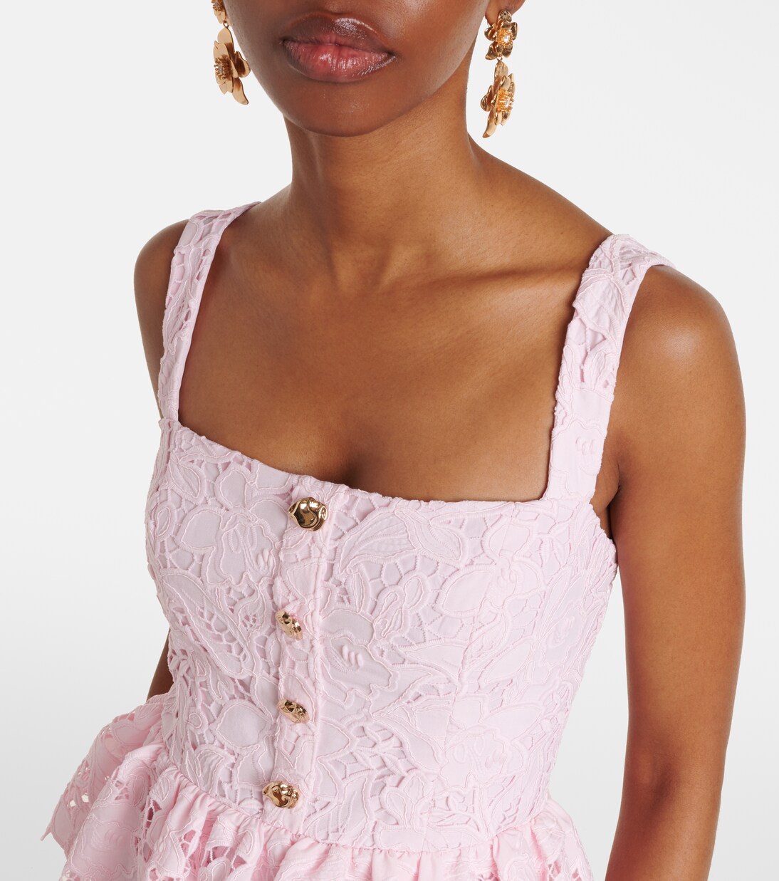 Robe midi en dentelle | Self-Portrait