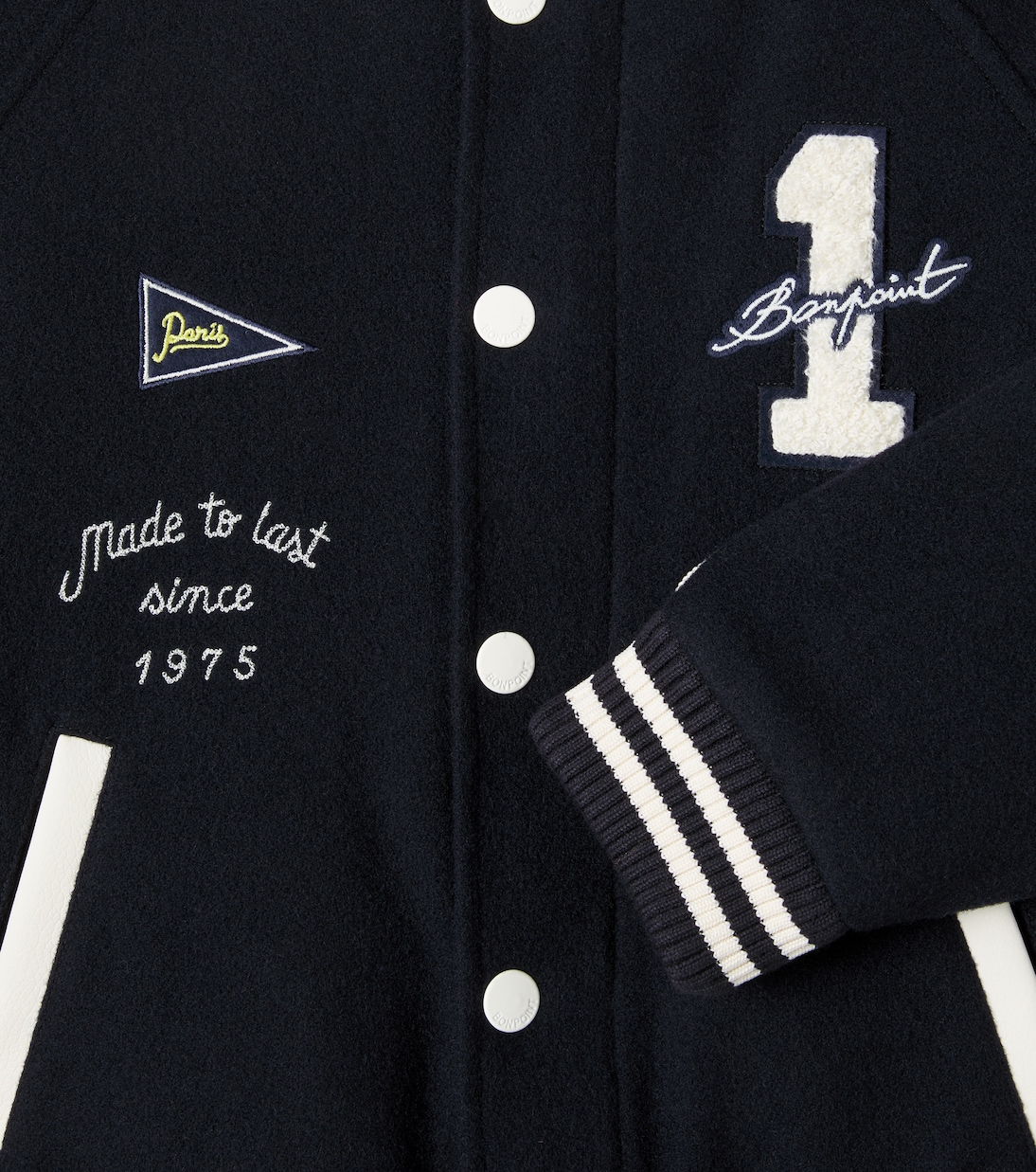 Josias wool-blend varsity jacket | Bonpoint