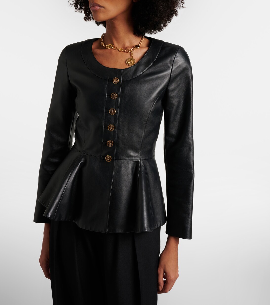 Peplum leather jacket | Chloé