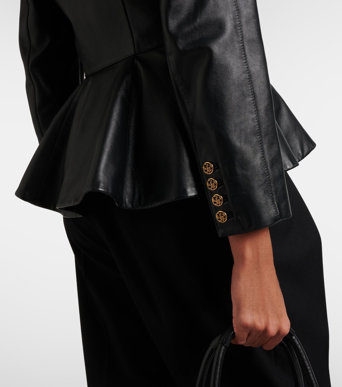Peplum leather jacket | Chloé