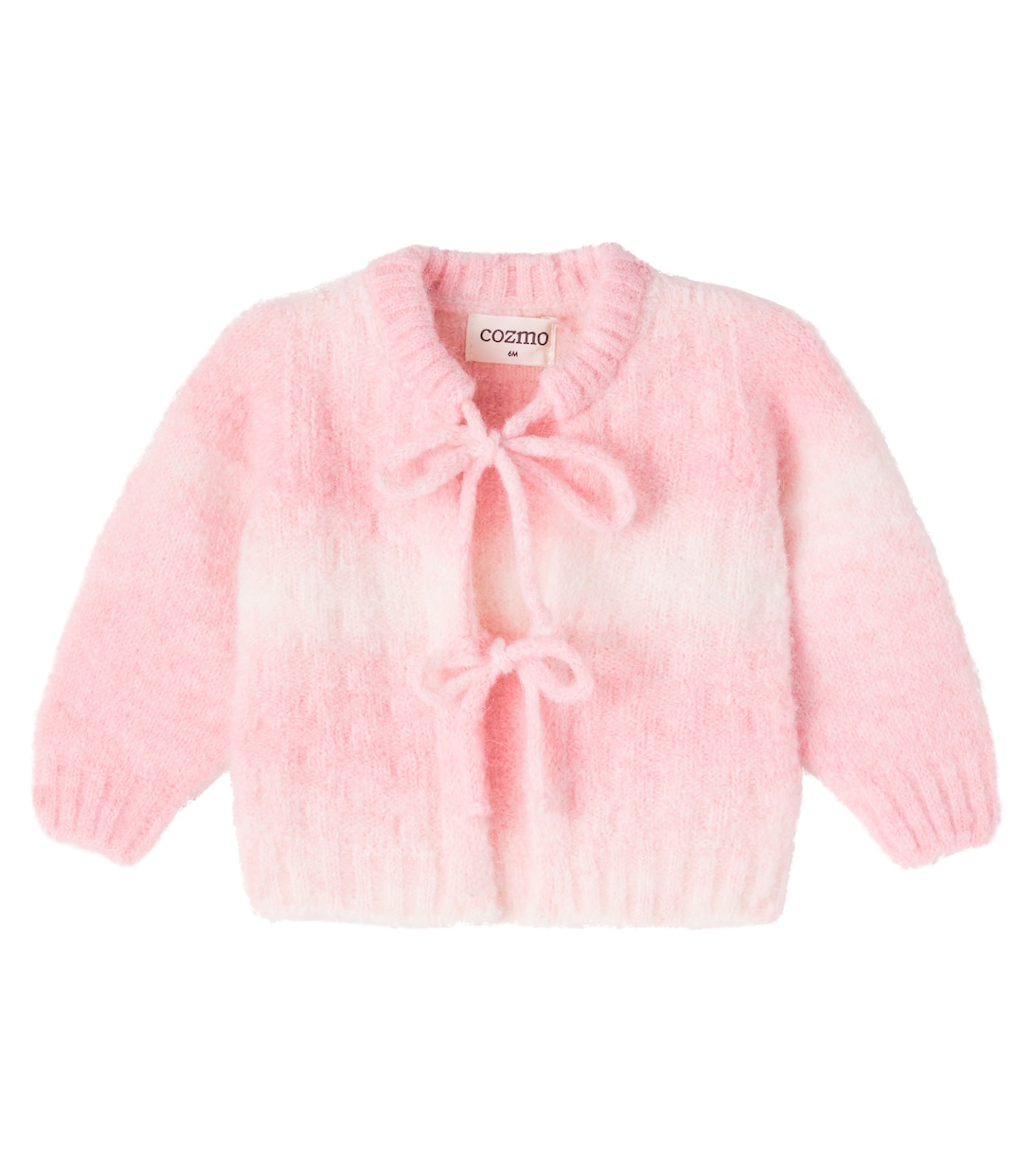 Baby Catania bow-detail striped cardigan | Cozmo