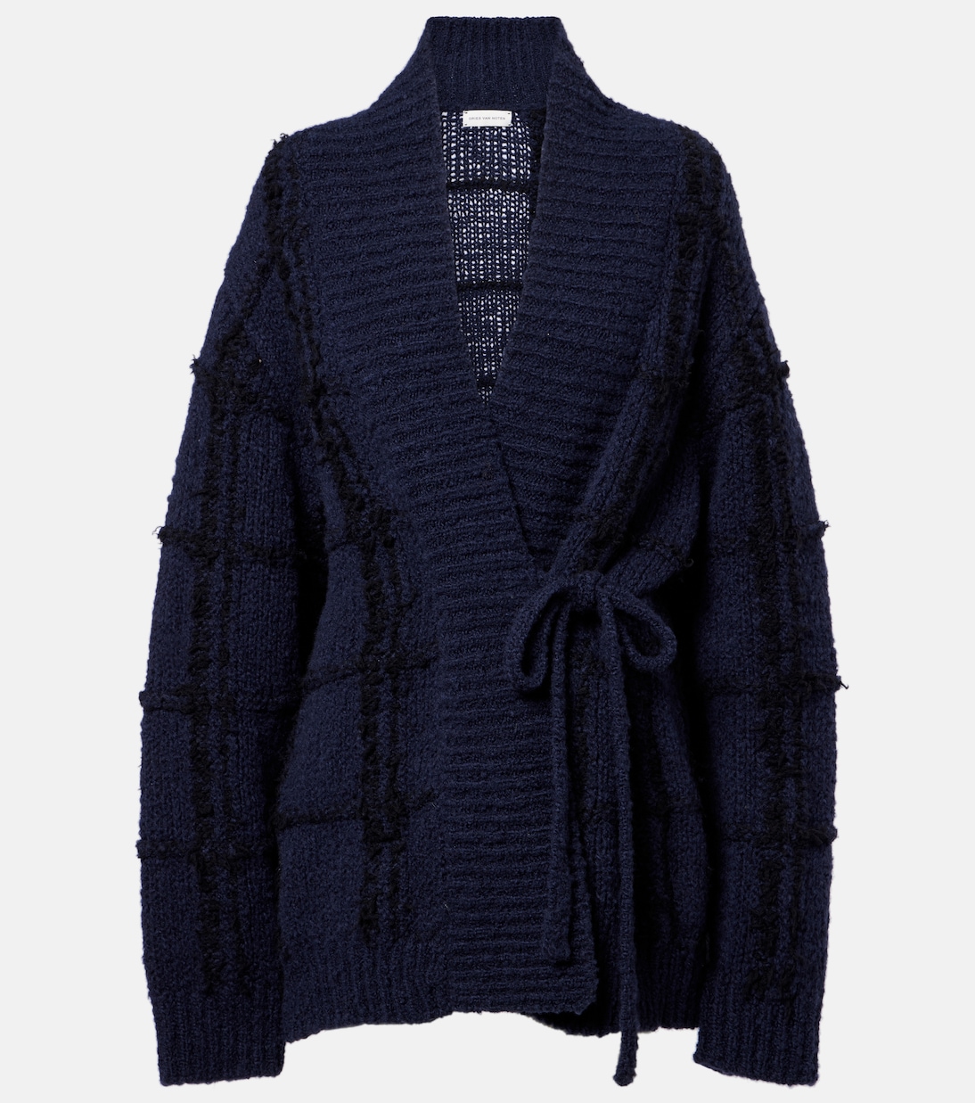 Checked wool cardigan | Dries Van Noten