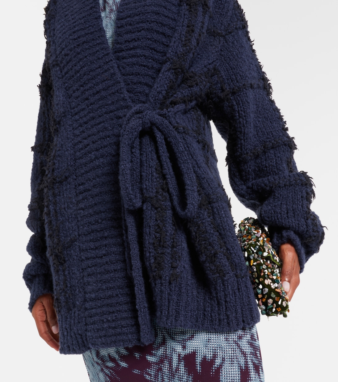 Checked wool cardigan | Dries Van Noten