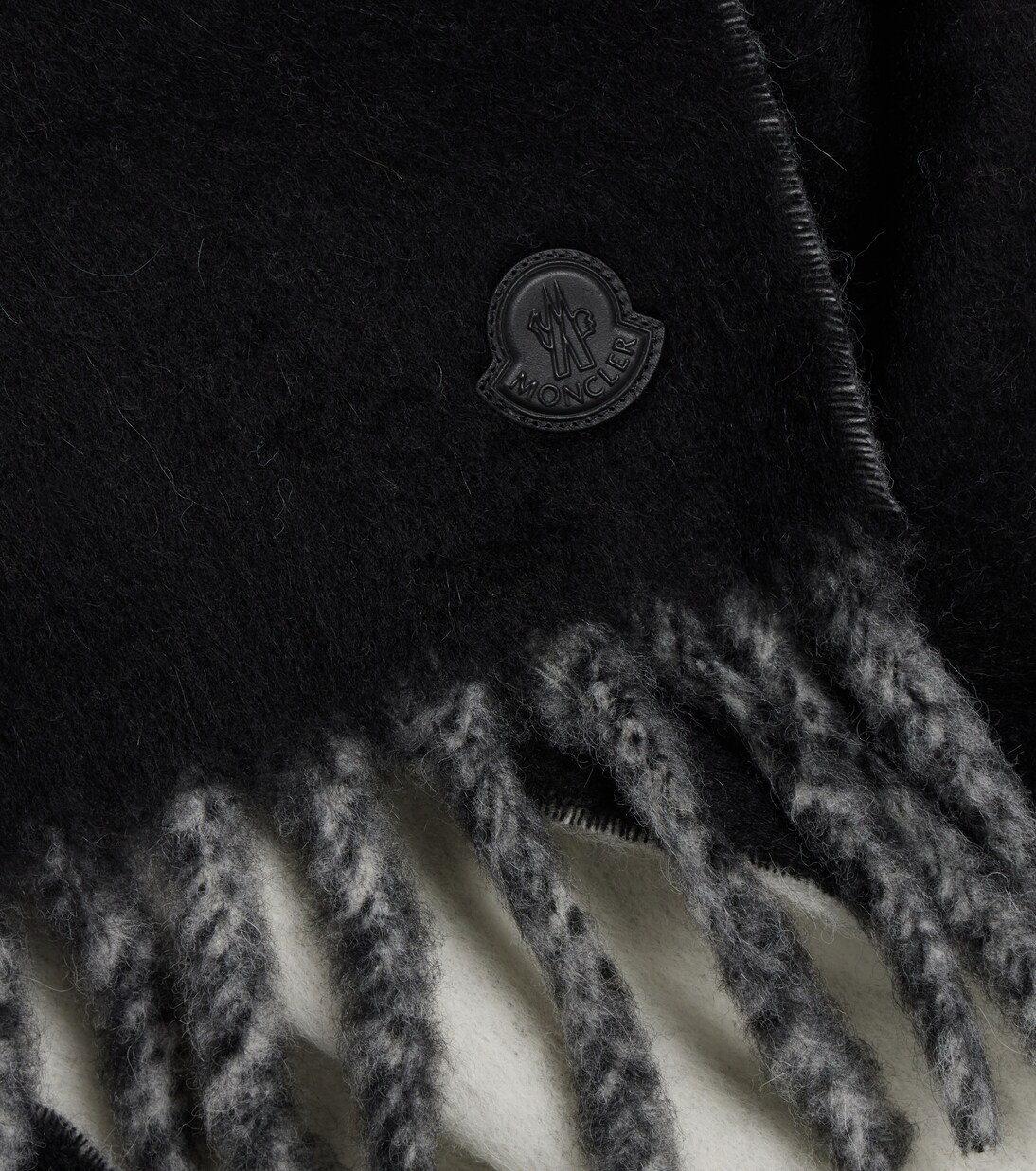 Logo alpaca and wool-blend scarf | Moncler