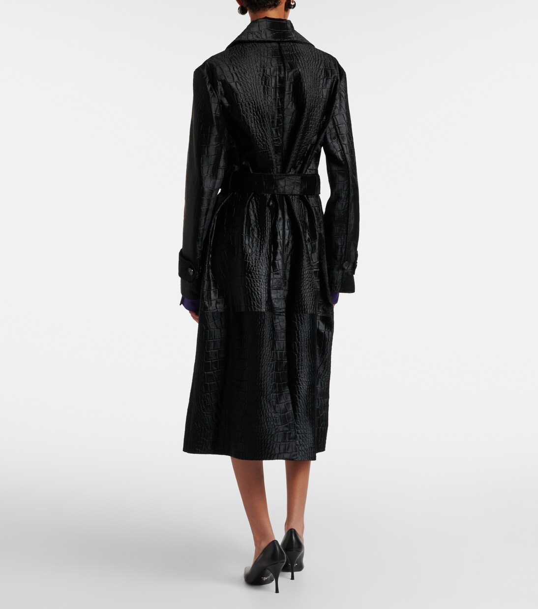Auger croc-effect calf hair coat | Joseph