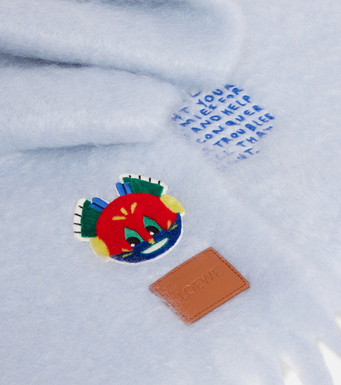 Embroidered mohair and wool-blend scarf | Loewe