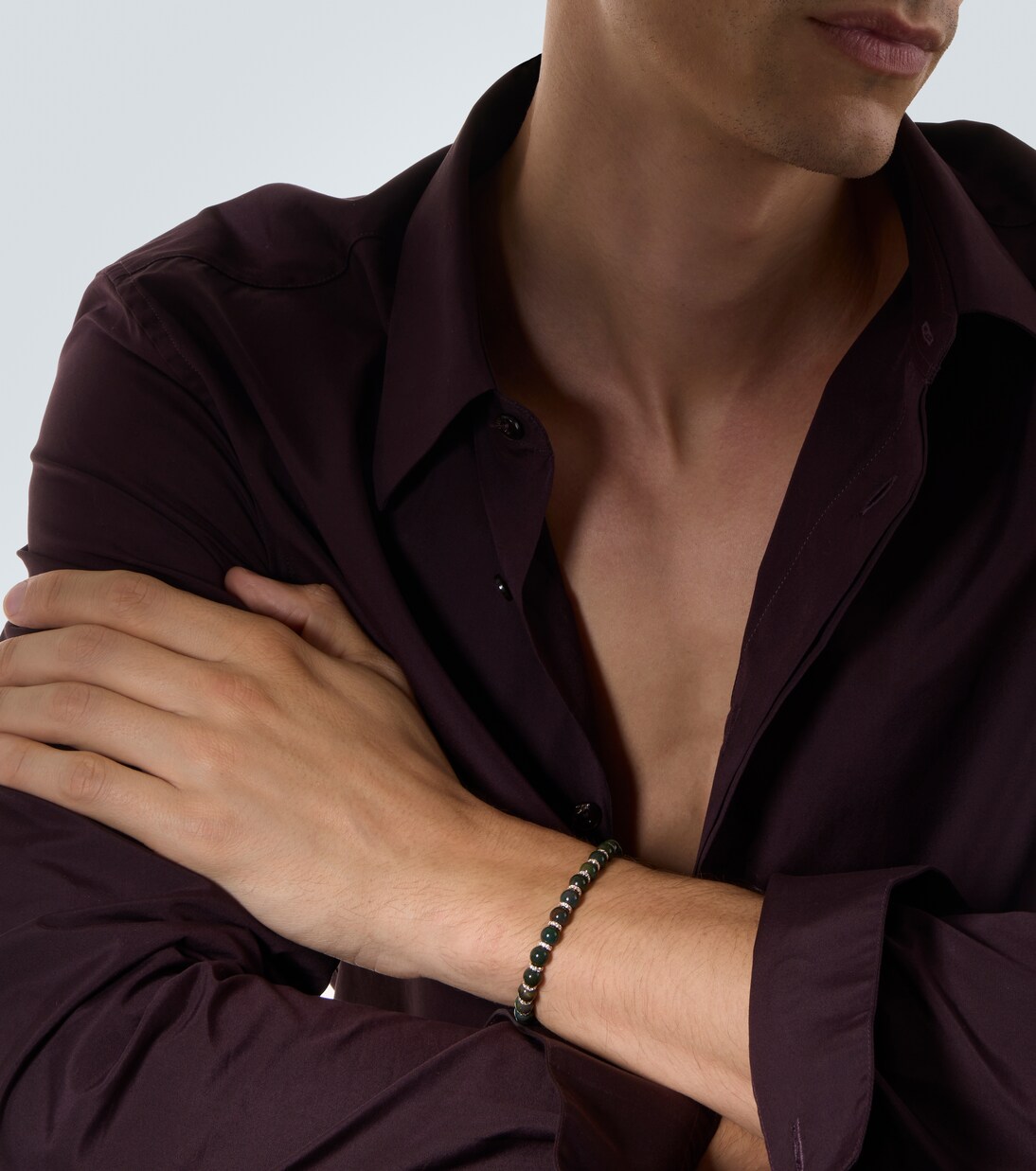 Armband Spiritual Beads aus Hämatit mit 18kt Gelbgold und Diamanten | David Yurman