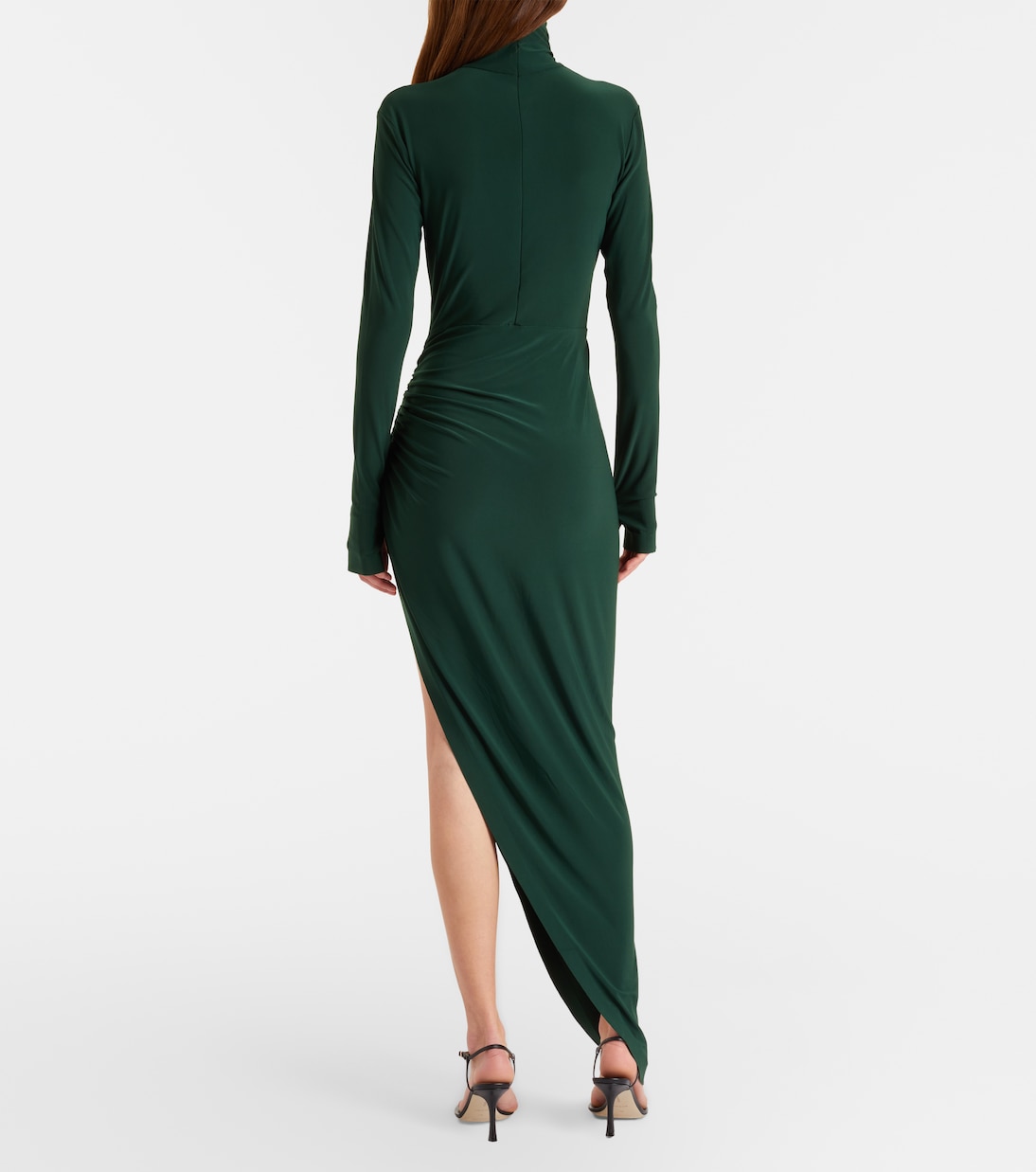 Asymmetric turtleneck maxi dress | Norma Kamali