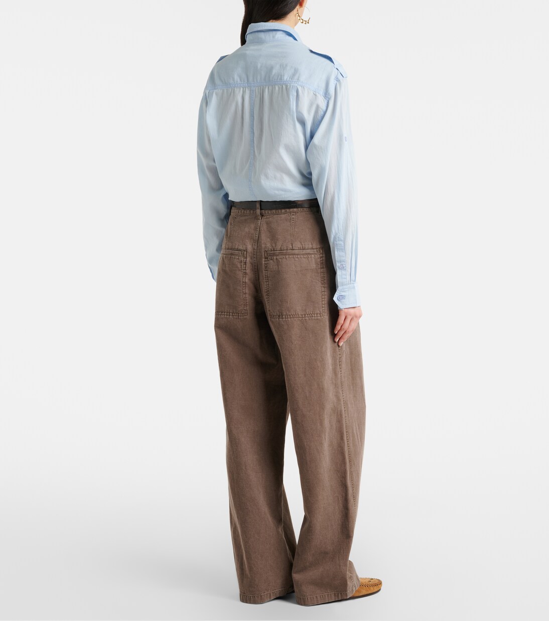 Weite Hose Nadine aus Baumwolle und Leinen | Marant Etoile