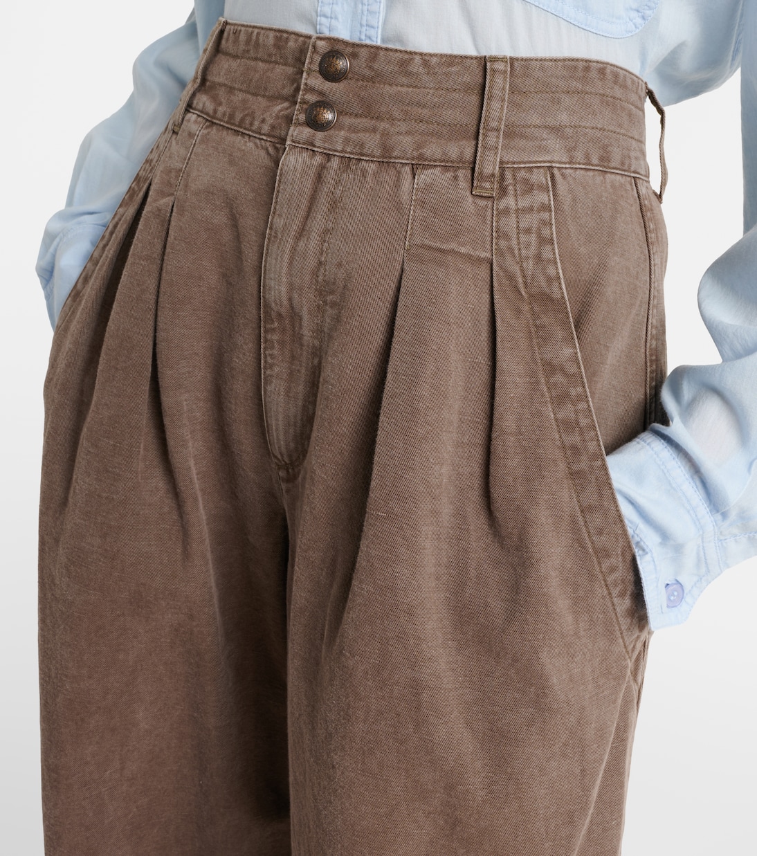 Weite Hose Nadine aus Baumwolle und Leinen | Marant Etoile