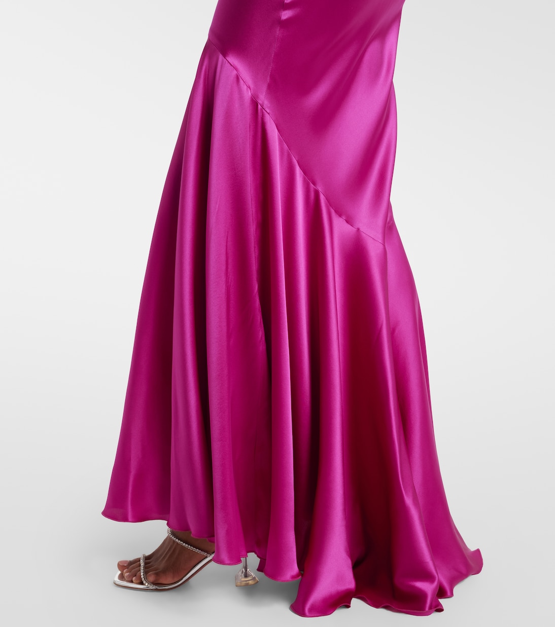 Robe longue en satin de soie mélangé | Nina Ricci