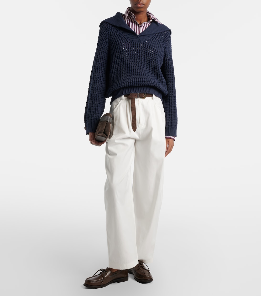 Cotton wide-leg pants | Brunello Cucinelli