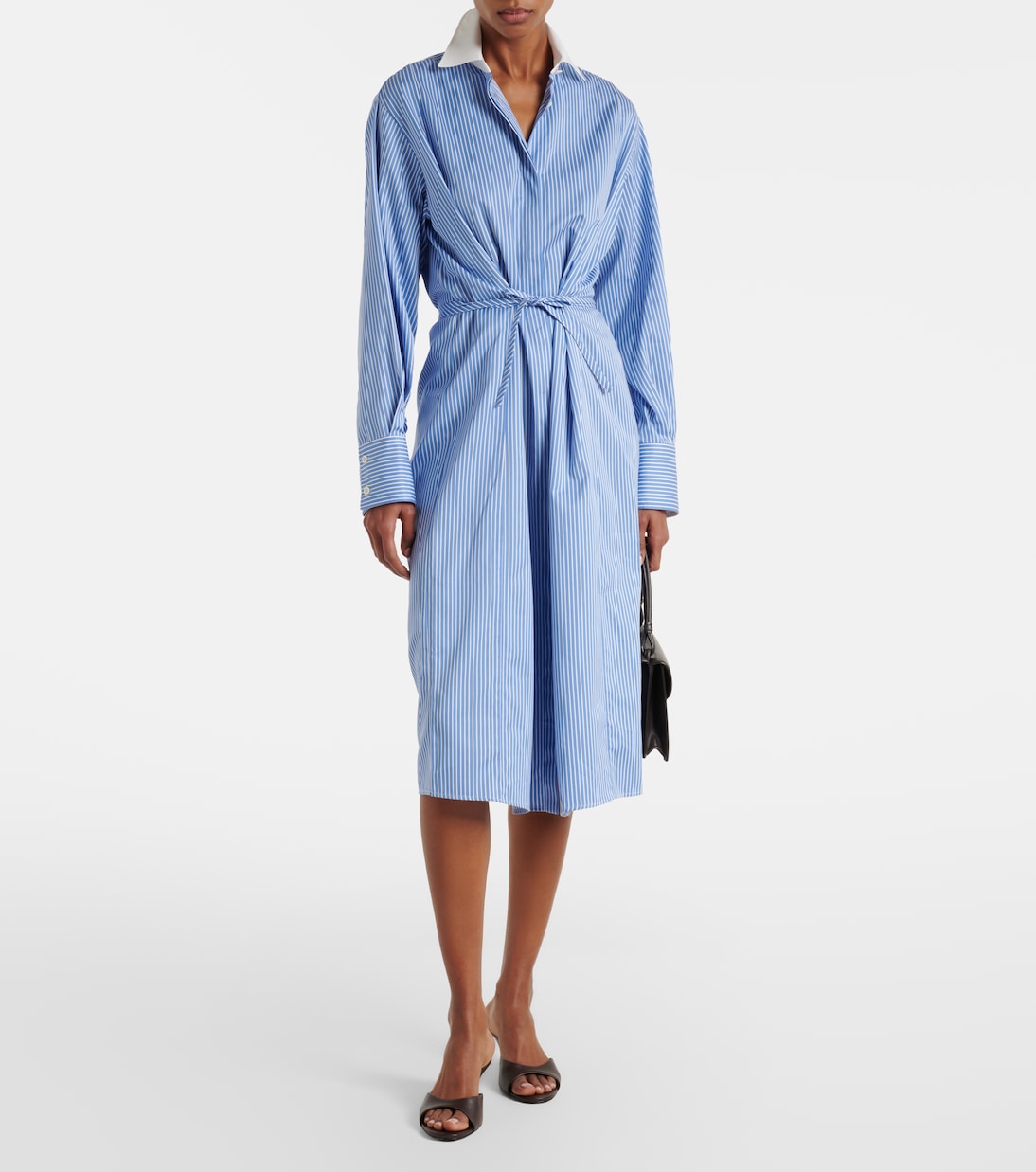 Abito chemisier Floyd in popeline di cotone a righe | Altuzarra