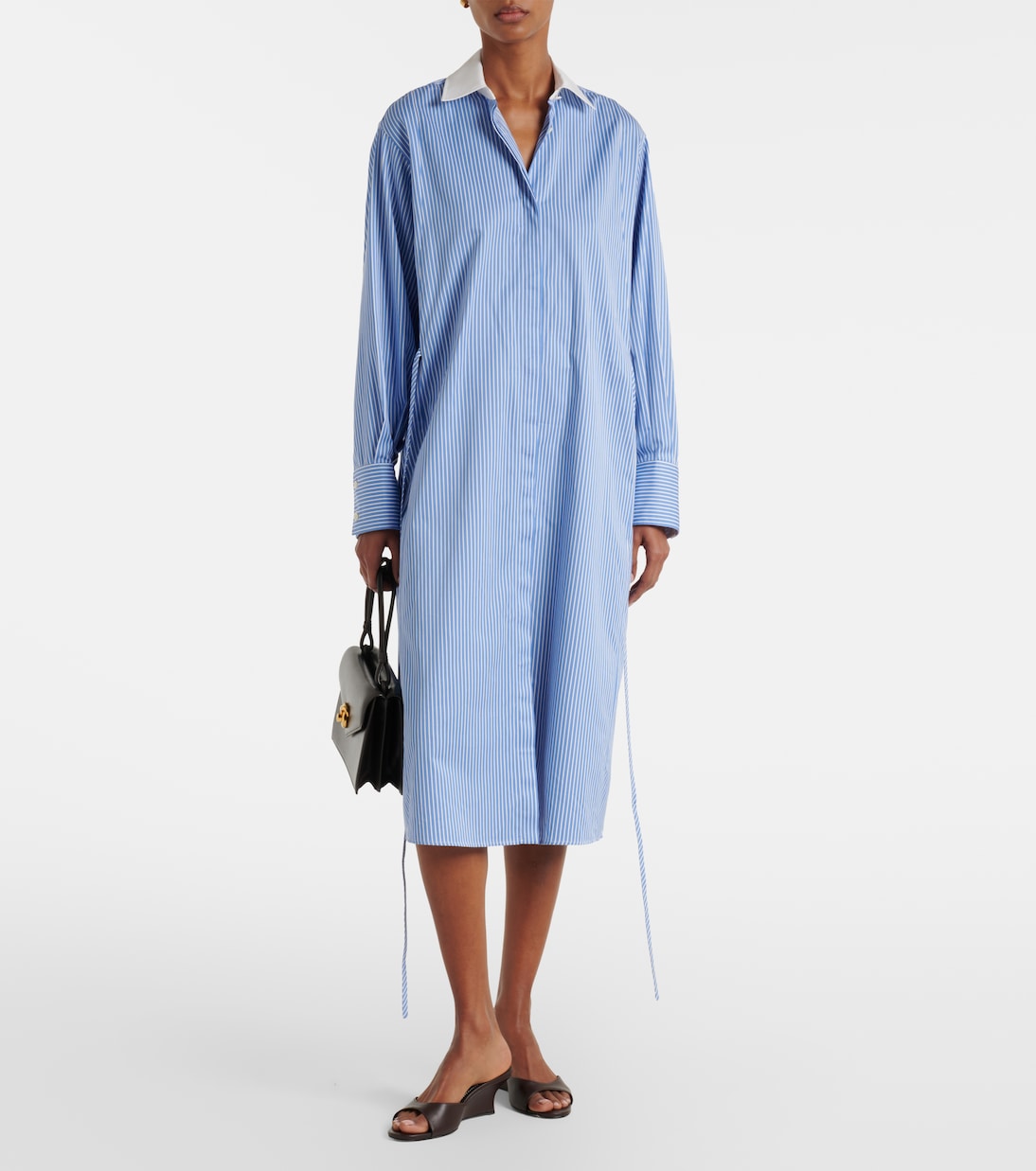 Abito chemisier Floyd in popeline di cotone a righe | Altuzarra