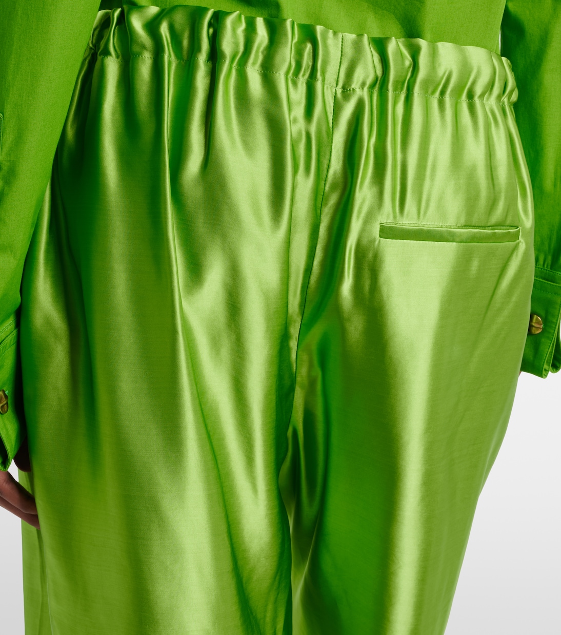 Rohen satin wide-leg pants | Khaite